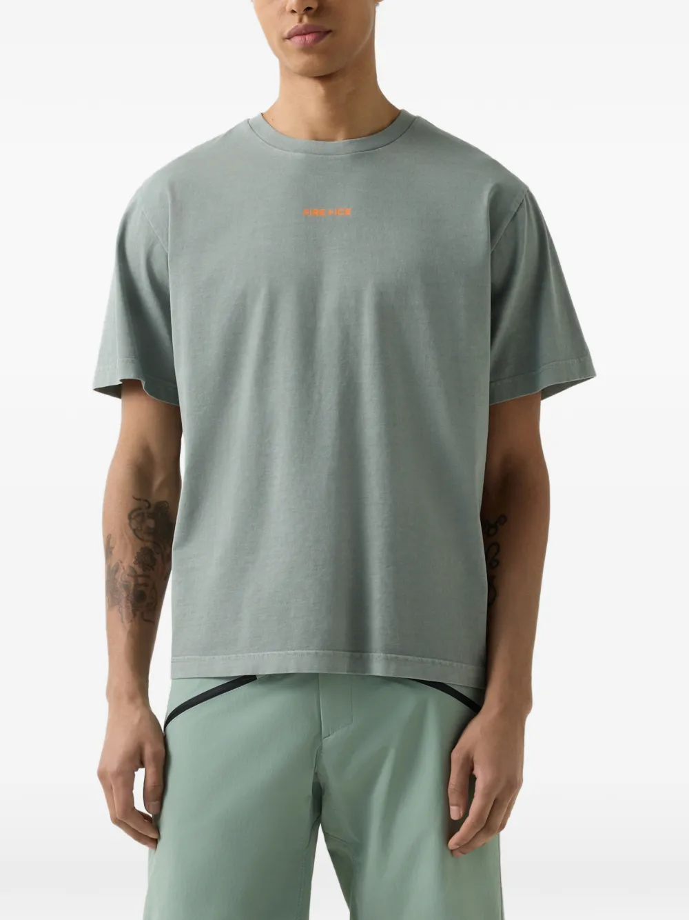 BOGNER FIRE+ICE Avan logo-print cotton T-shirt Groen