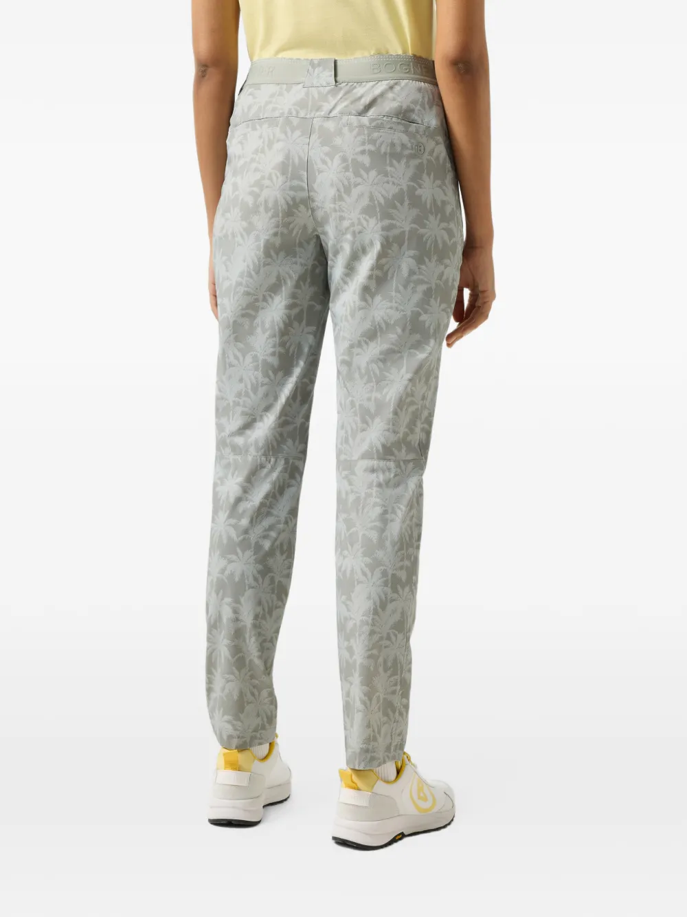 BOGNER Tessi palm-print trousers Groen