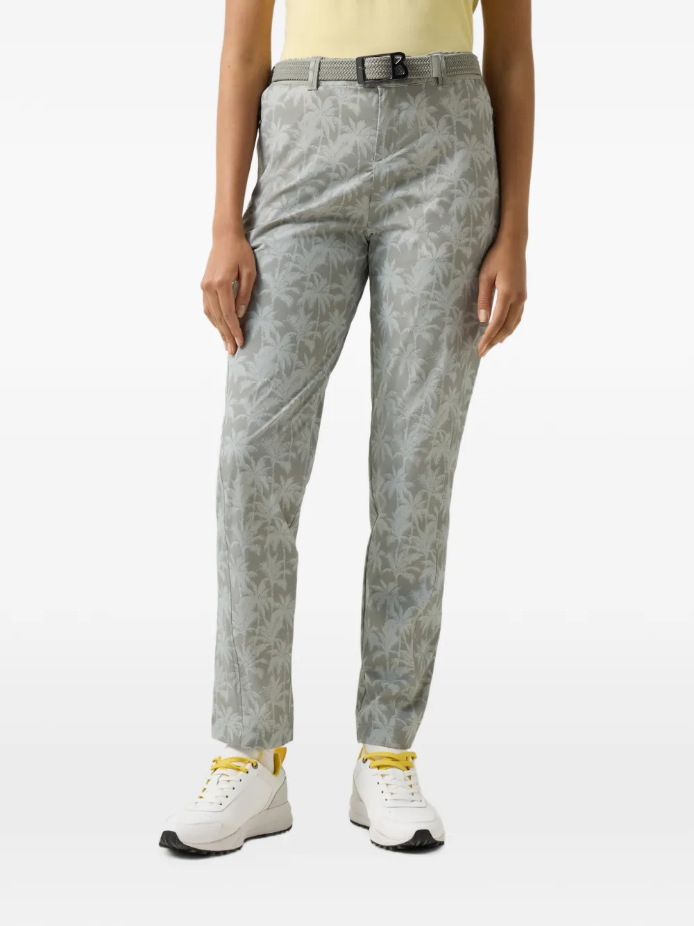 BOGNER Tessi palm-print trousers Groen