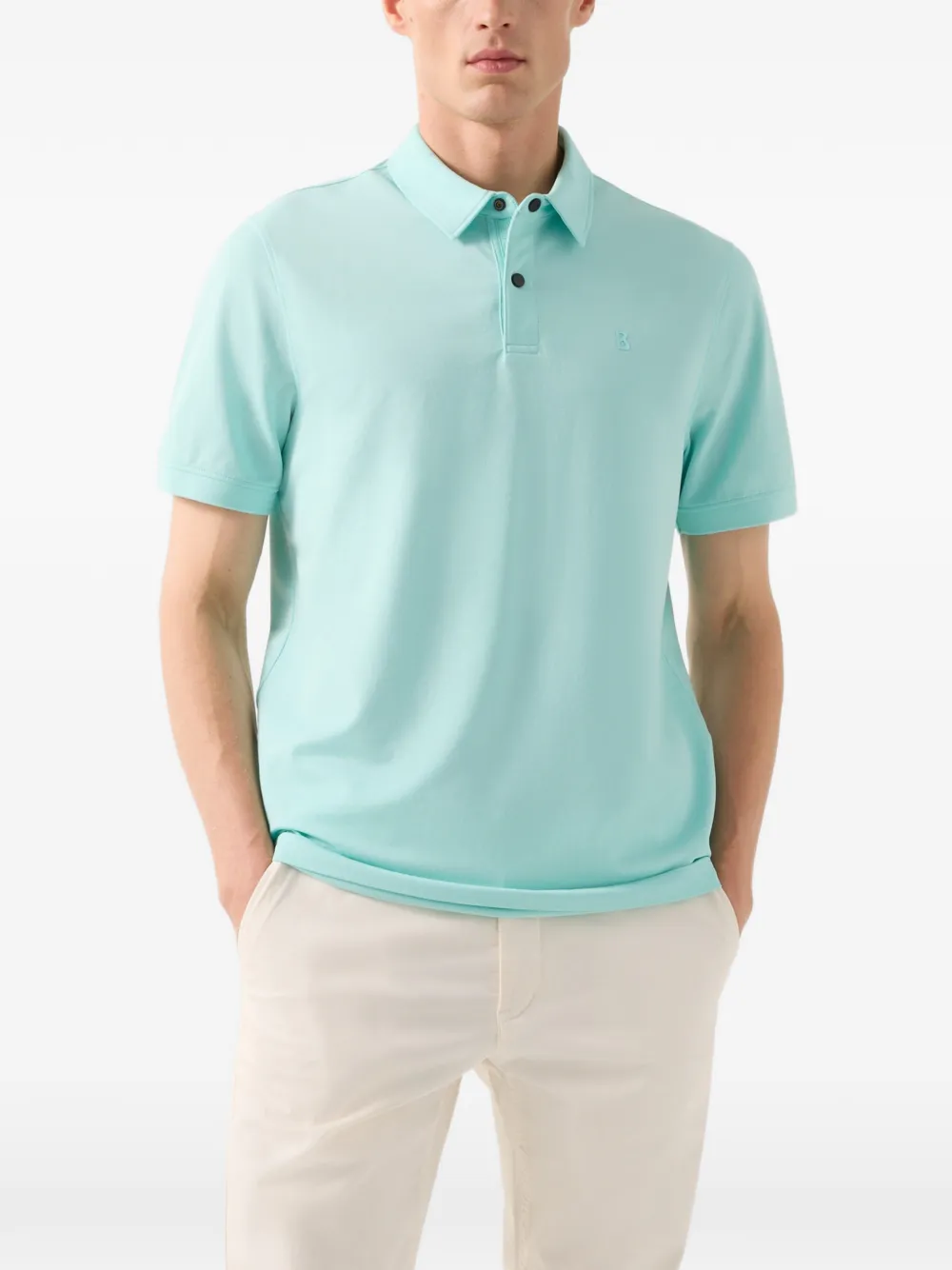 BOGNER Timo logo-print polo shirt Blauw