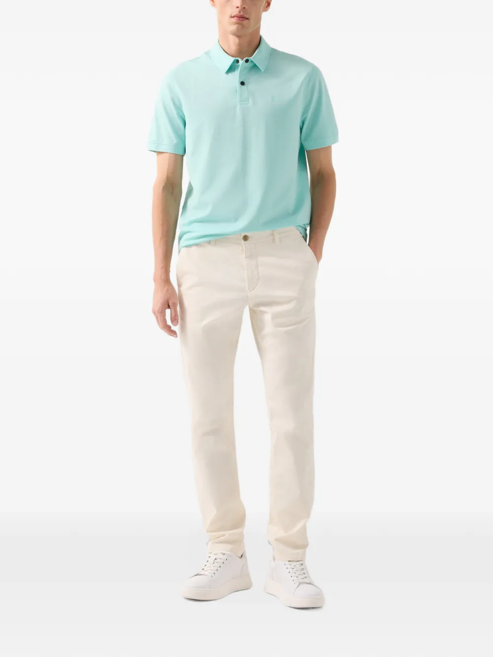 BOGNER Timo logo-print polo shirt Blauw