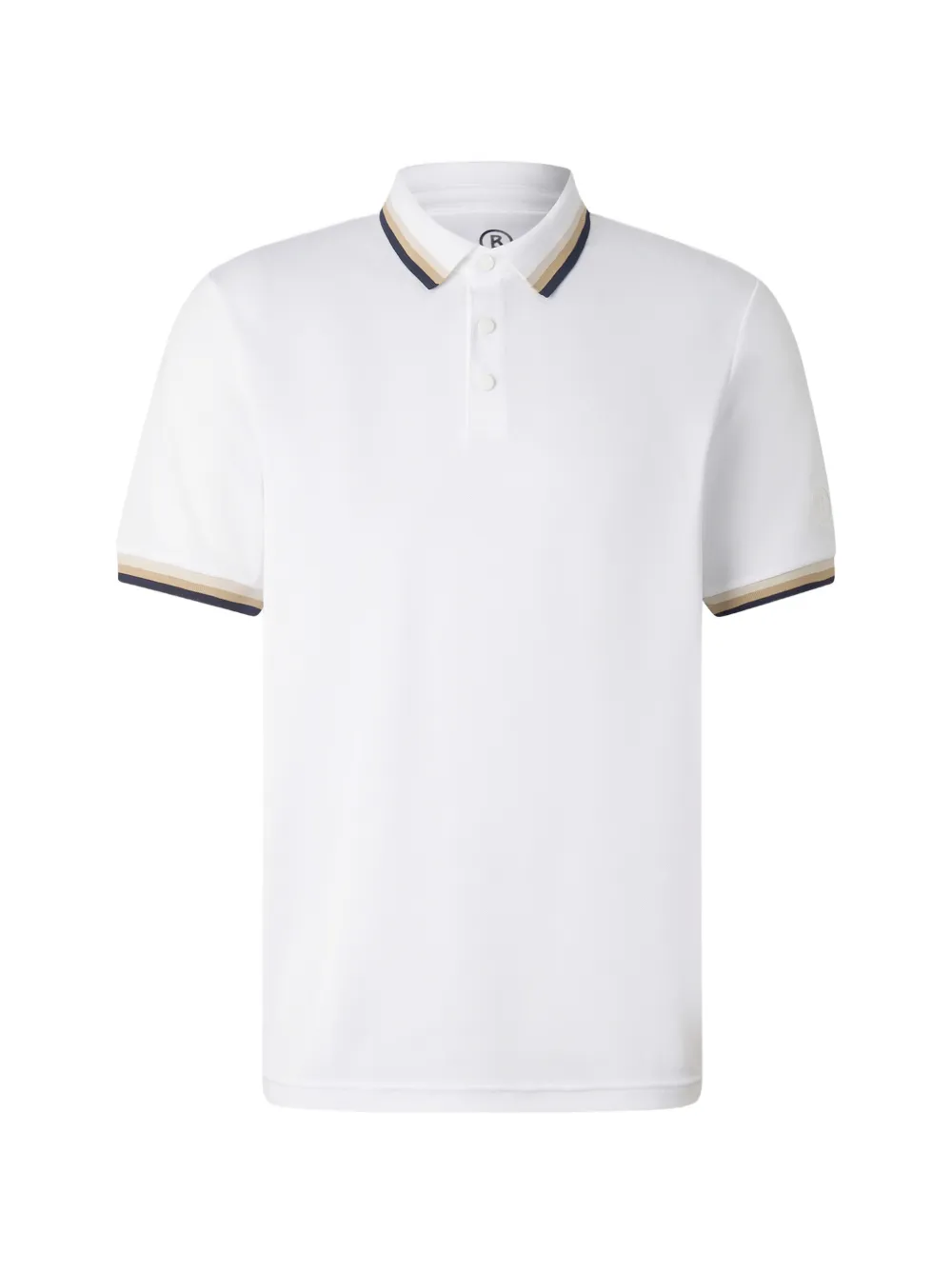 BOGNER Arik striped-trim polo shirt Wit