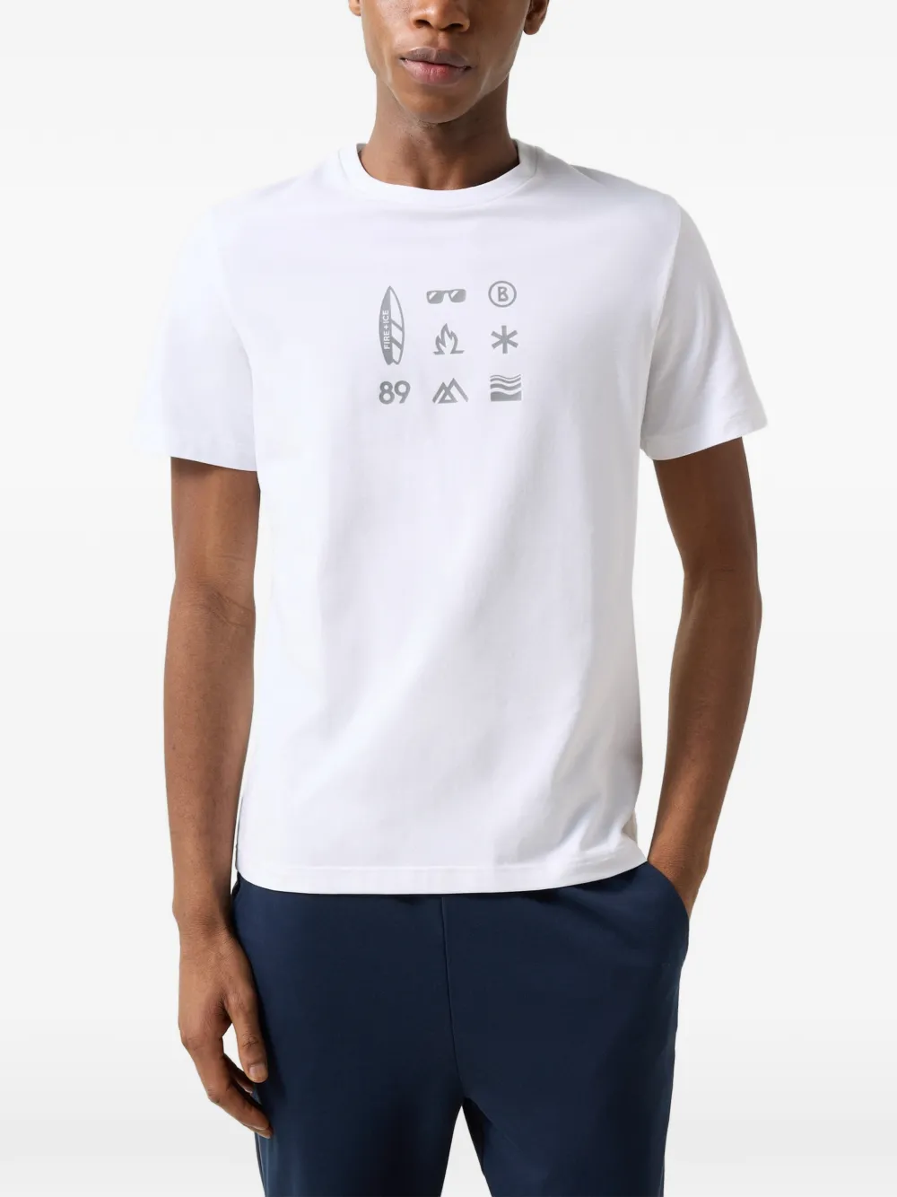 BOGNER FIRE+ICE Matteo logo-print T-shirt Wit