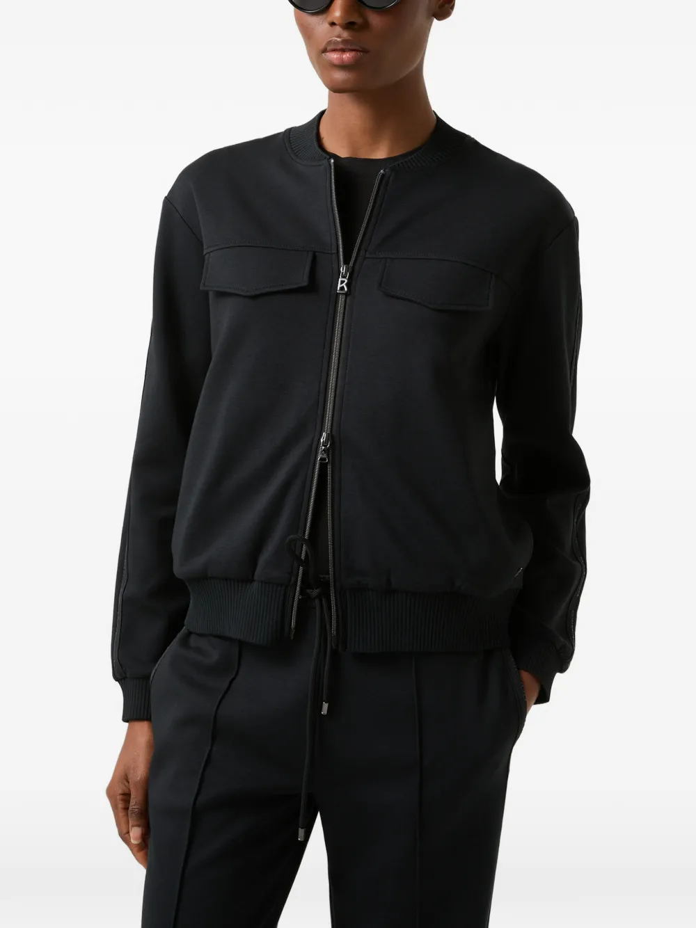 BOGNER Nika Jacke mit Logo-Band und Rippbesatz - Schwarz