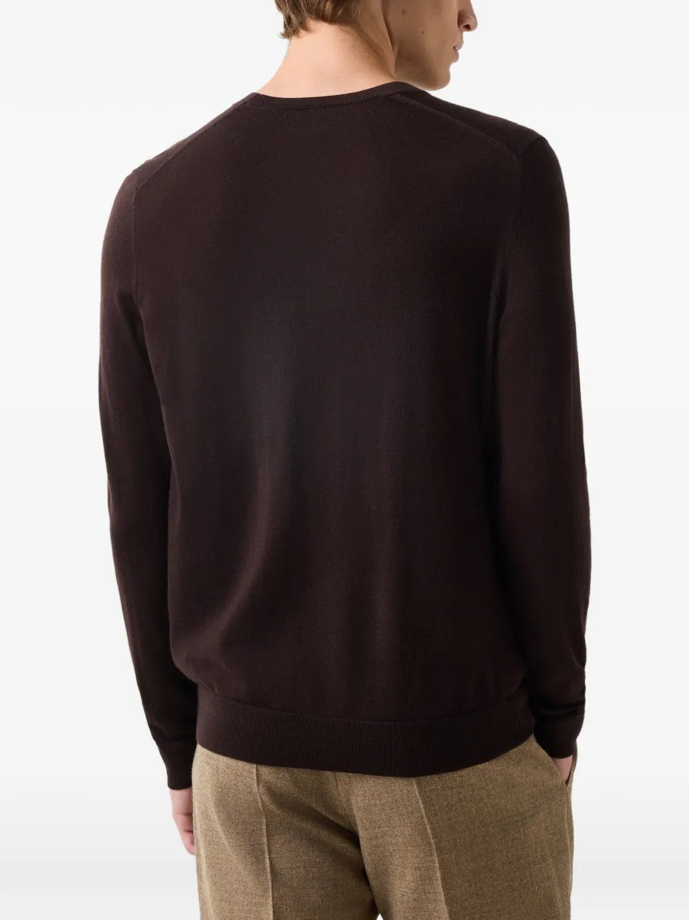 BOGNER Ole logo-plaque sweater Bruin