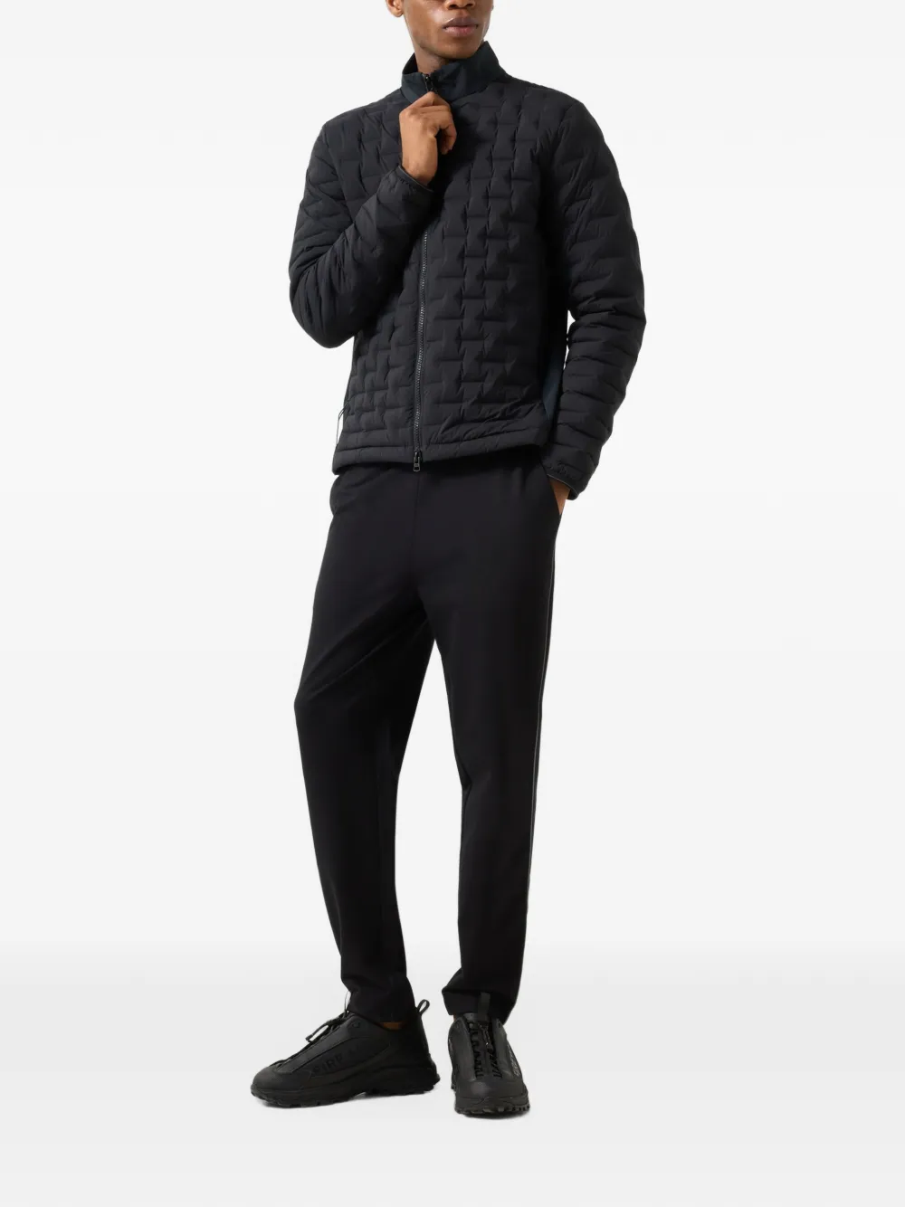 BOGNER FIRE+ICE quilted high-neck jacket Zwart