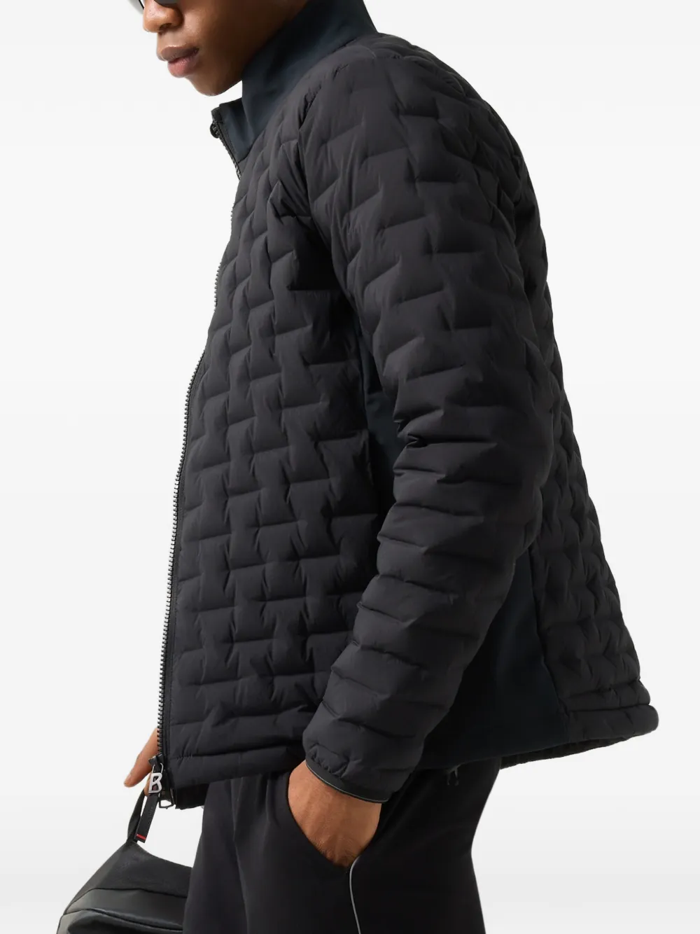 BOGNER FIRE+ICE quilted high-neck jacket Zwart
