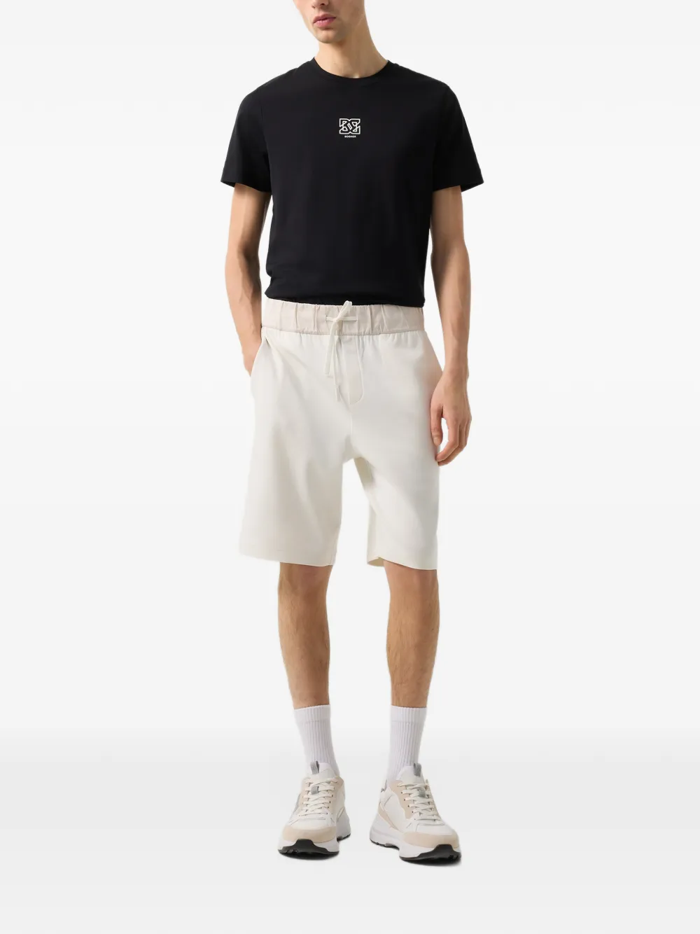 BOGNER Lance drawstring waistband shorts Beige