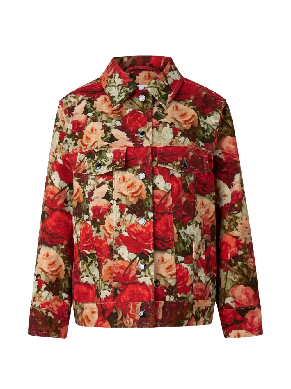 BOGNER Jaclyn floral-print denim jacket - Rot