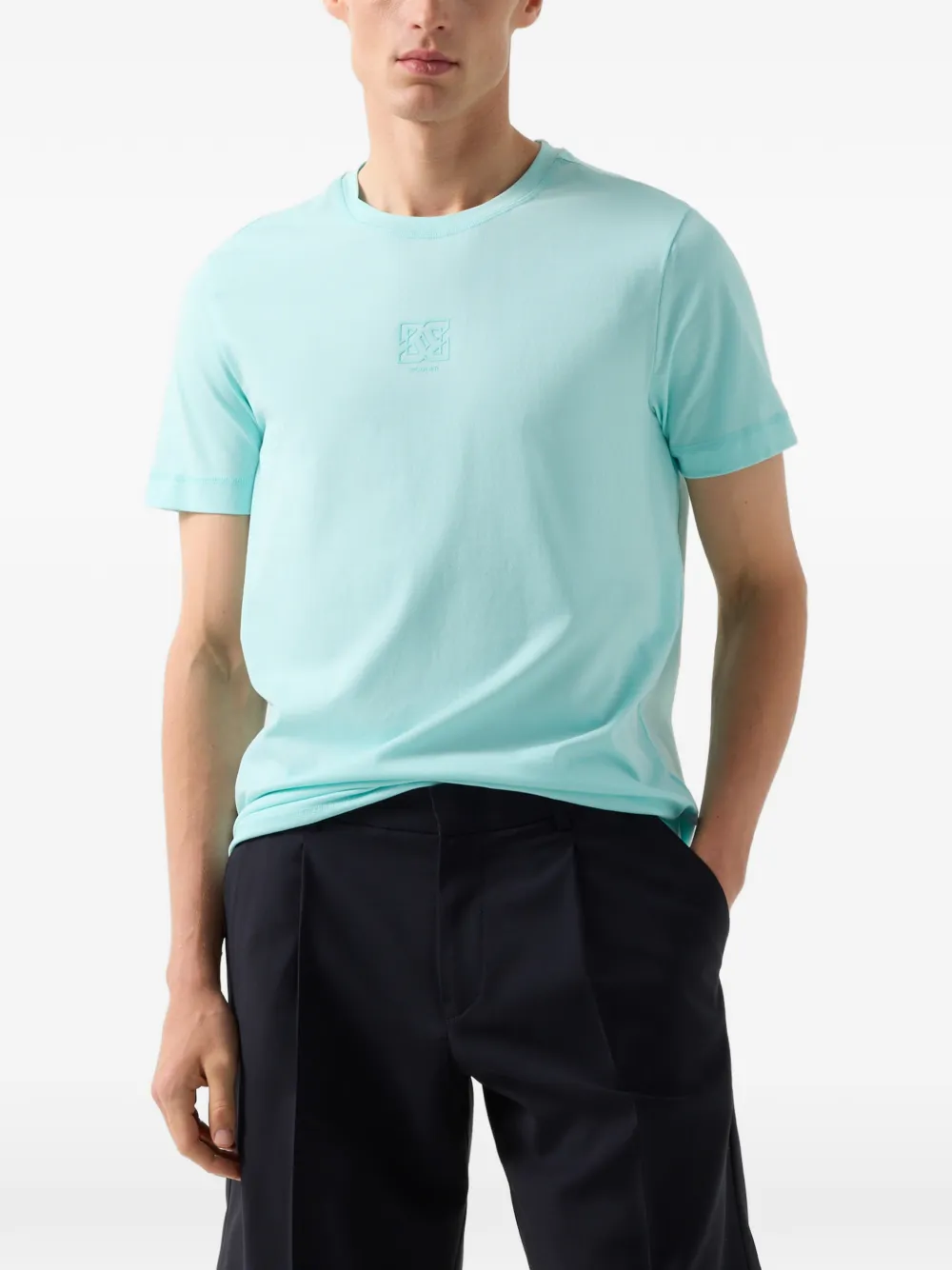 BOGNER Roc logo-print T-shirt Blauw