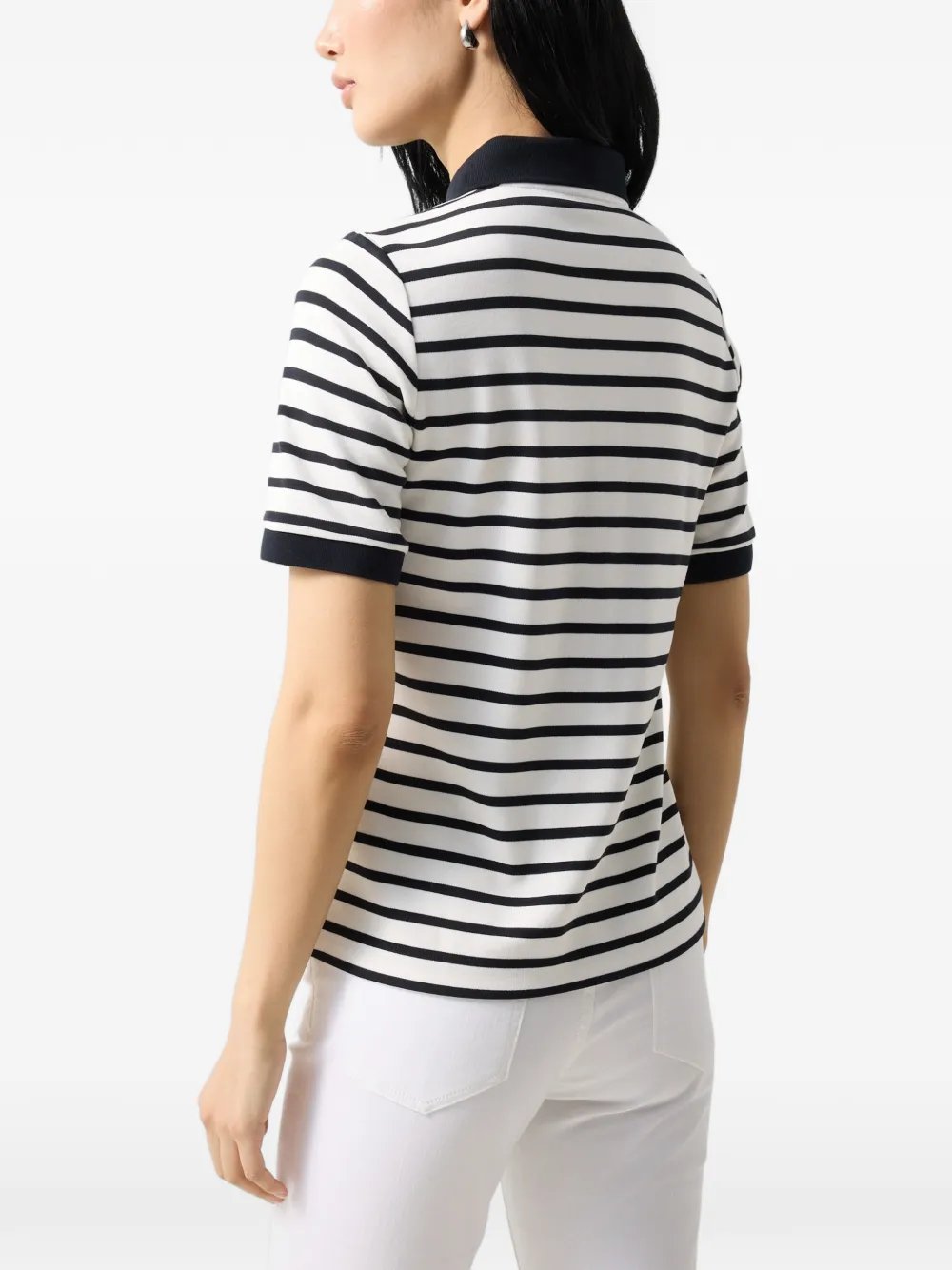 BOGNER Rea striped polo shirt Wit