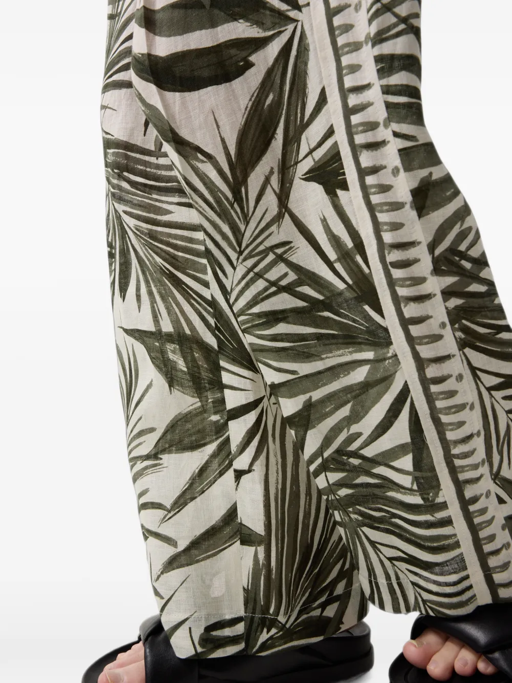 BOGNER Gina palm-print trousers Beige