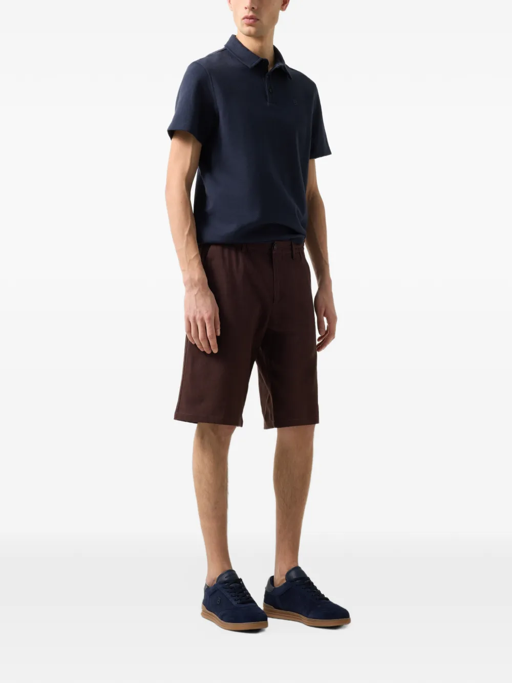 BOGNER chevron-structure Salvo polo shirt Blauw