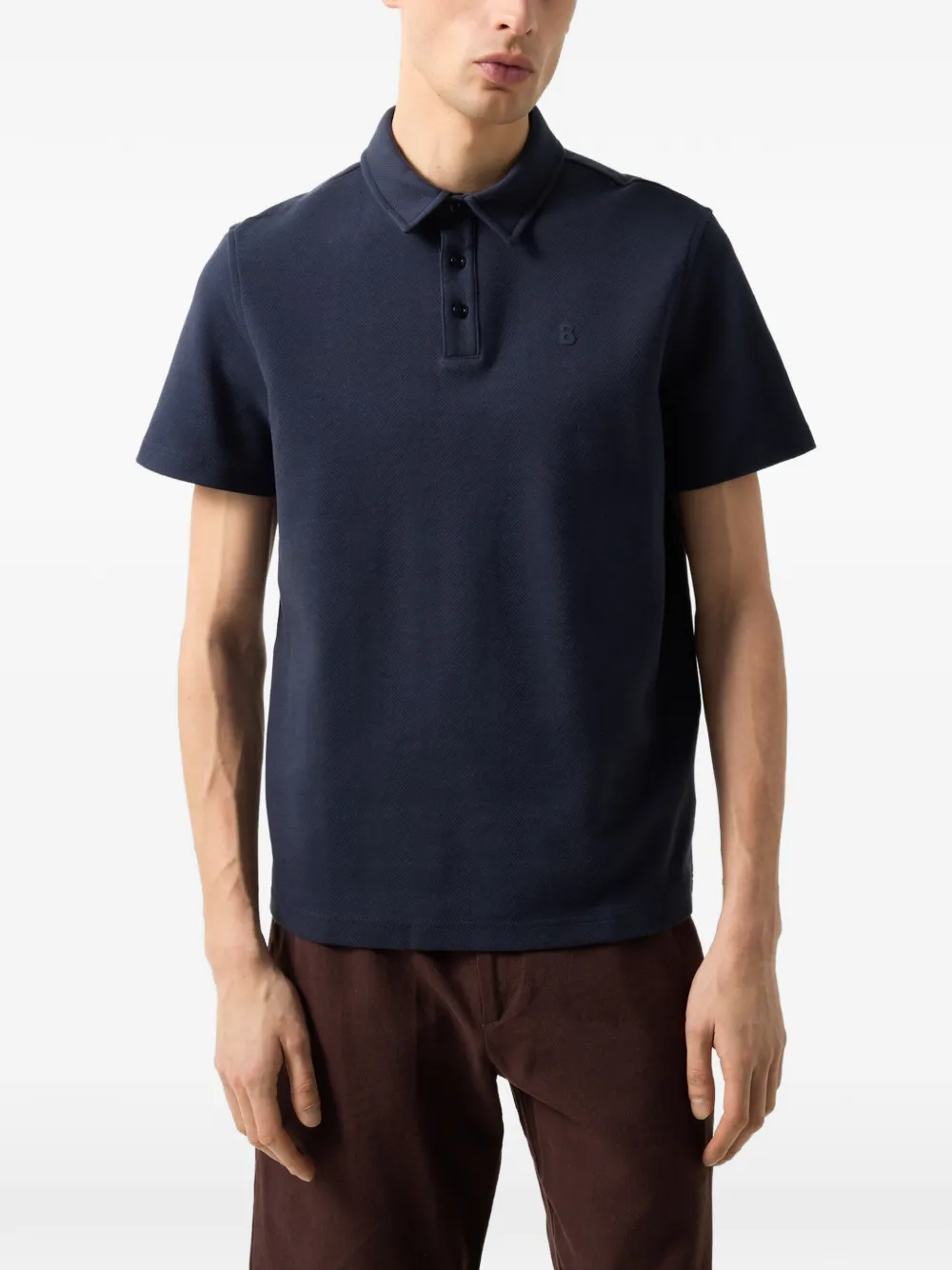 BOGNER chevron-structure Salvo polo shirt Blauw