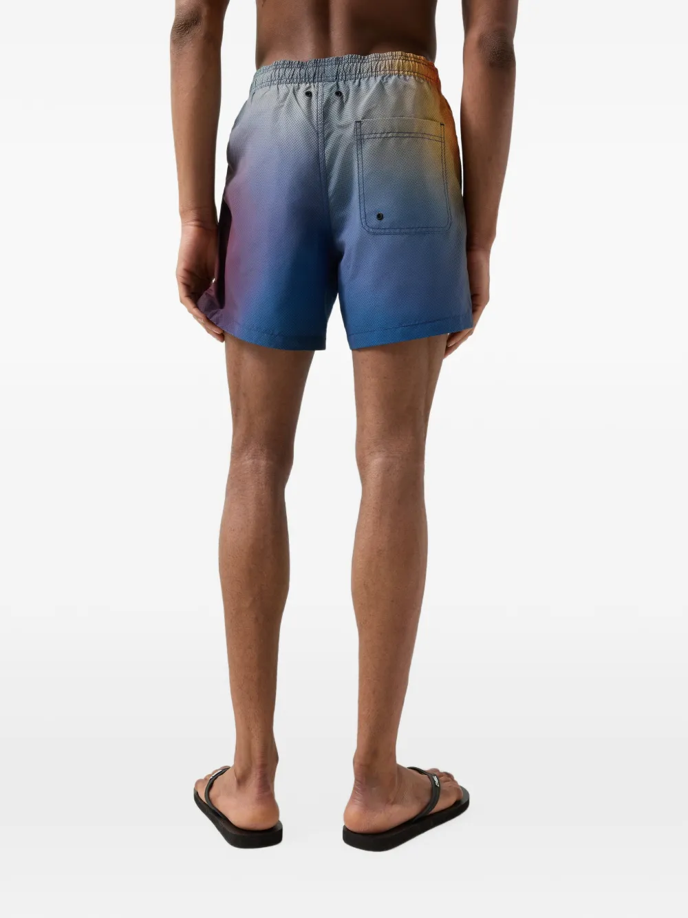 BOGNER FIRE+ICE Laron gradient-print swim shorts Blauw