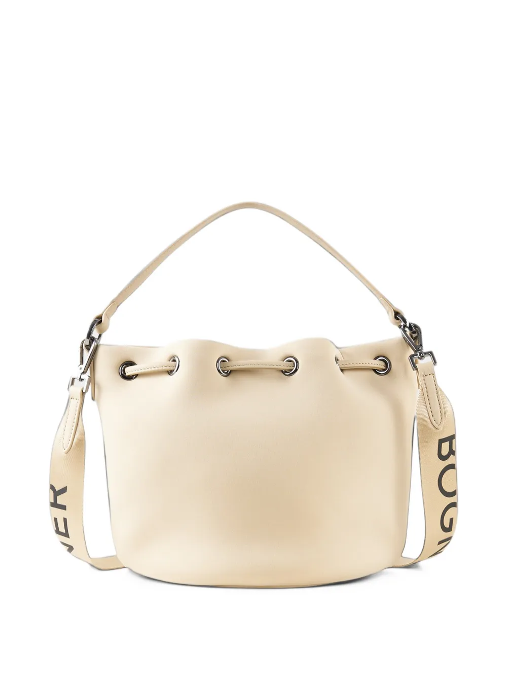 BOGNER Alvier Ines logo-patch bucket bag Beige