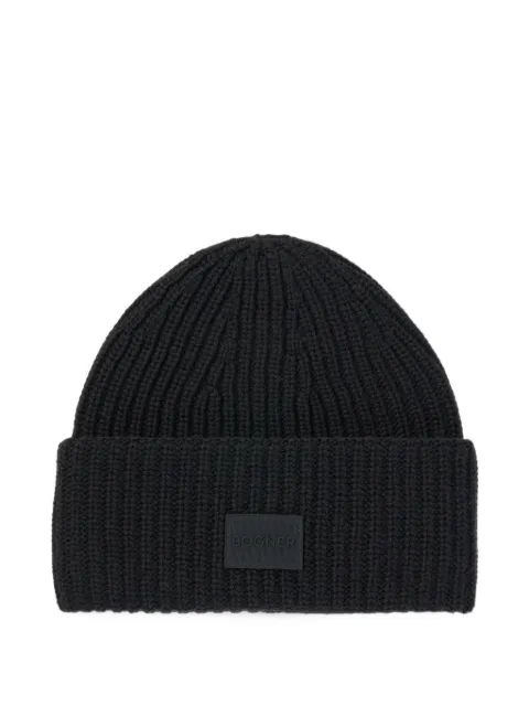 BOGNER Larah Beanie aus Rippstrick mit Logo-Patch