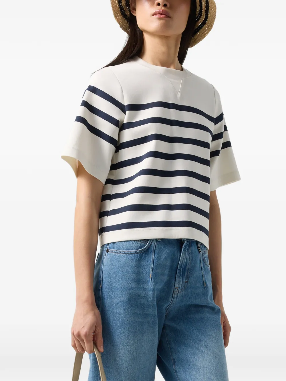 BOGNER Stacey striped T-shirt Wit