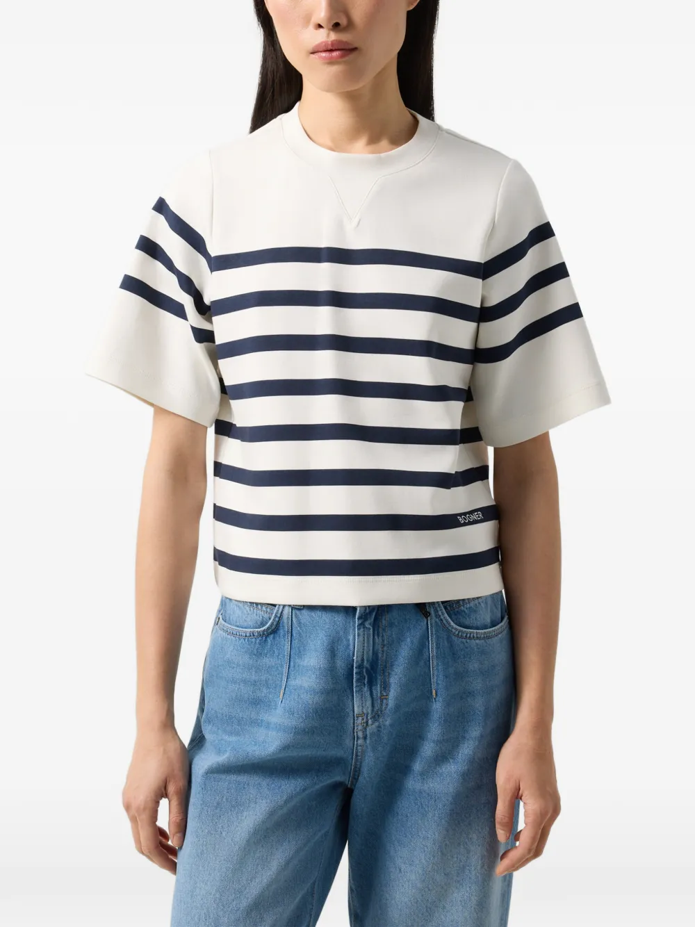 BOGNER Stacey striped T-shirt Wit