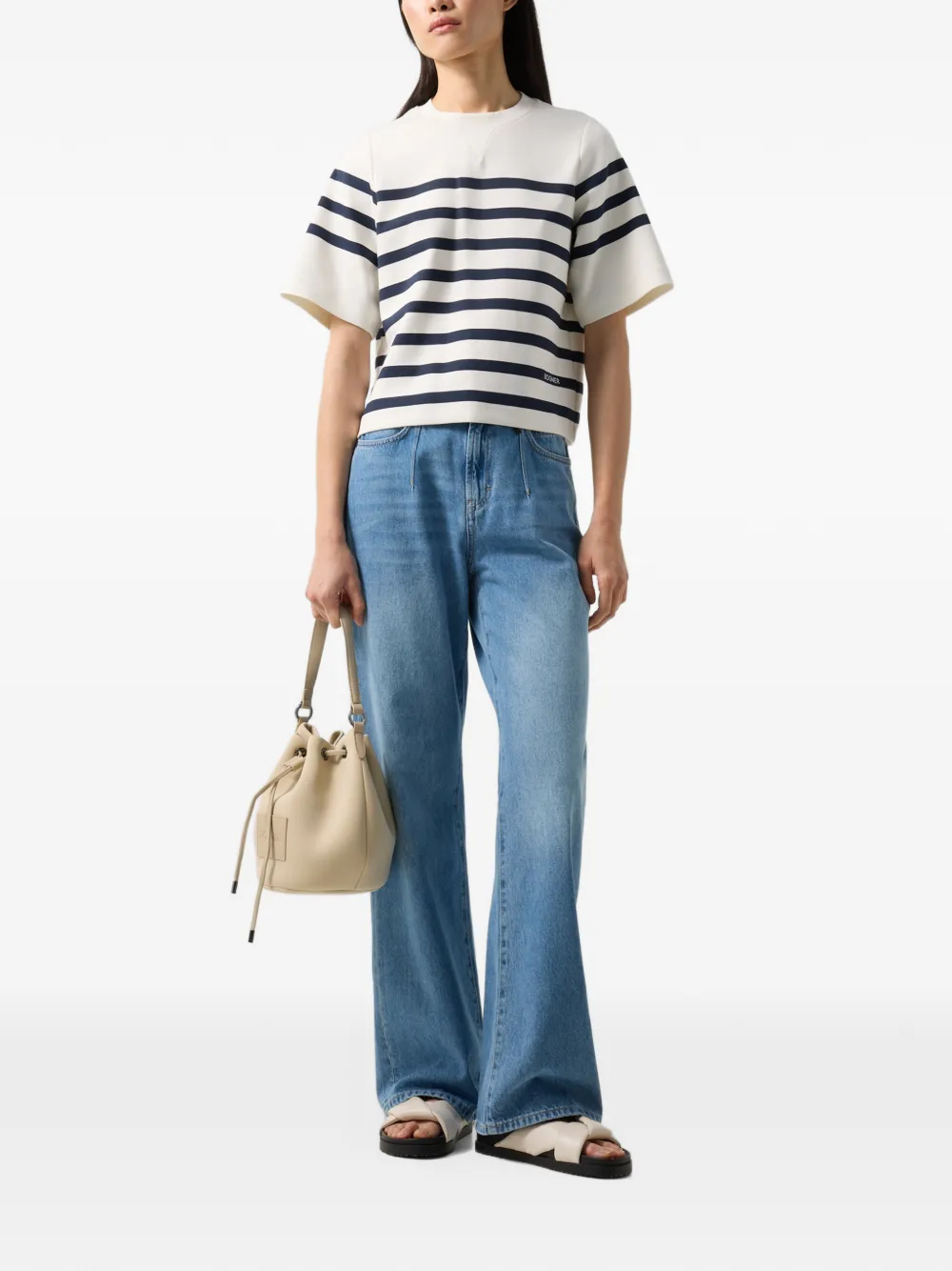 BOGNER Stacey striped T-shirt Wit