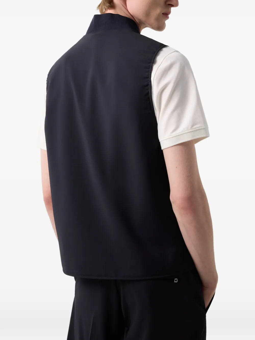 BOGNER Jeff ribbed-collar gilet Blauw