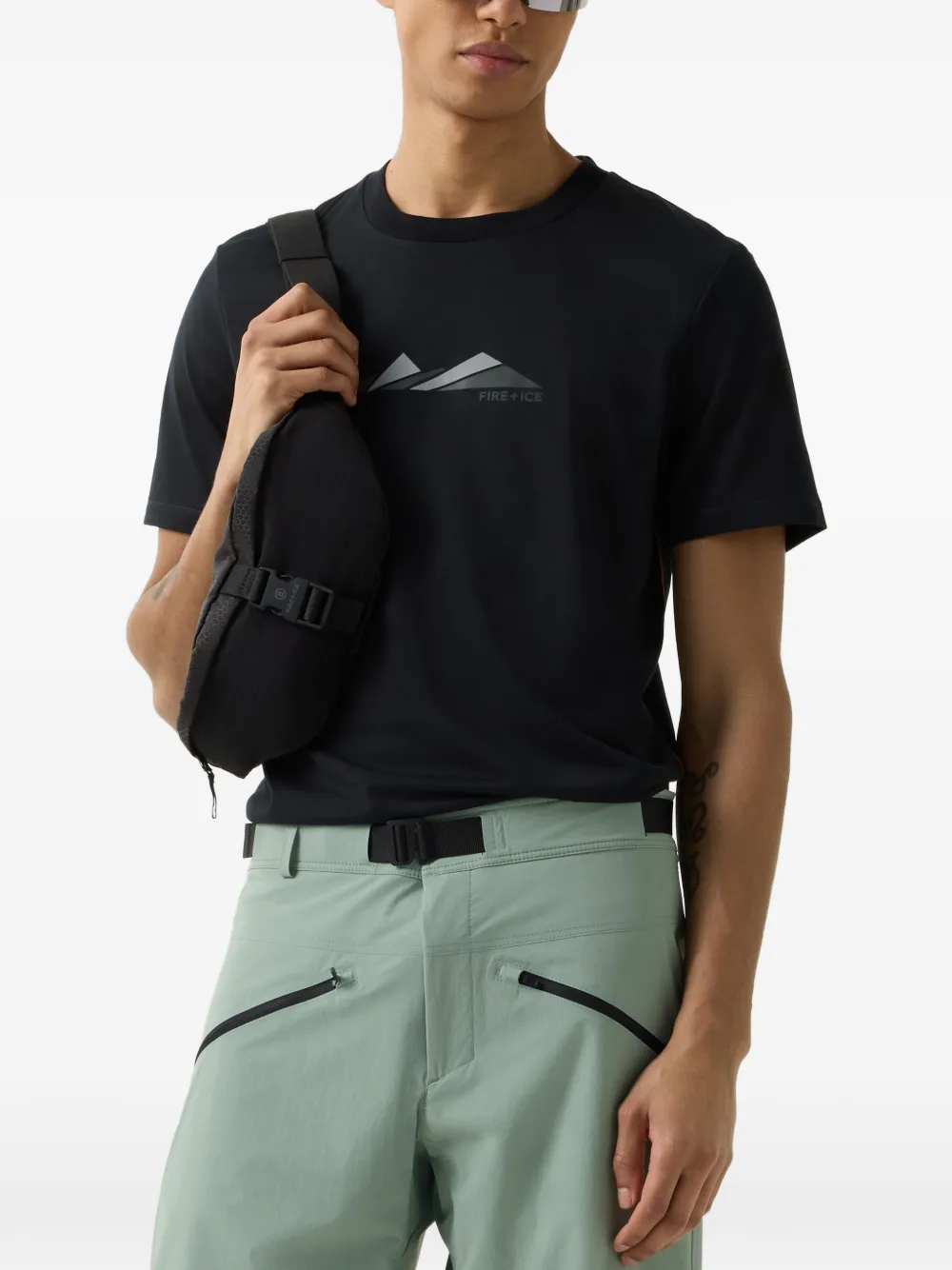 BOGNER FIRE+ICE Paco graphic-print T-shirt Zwart
