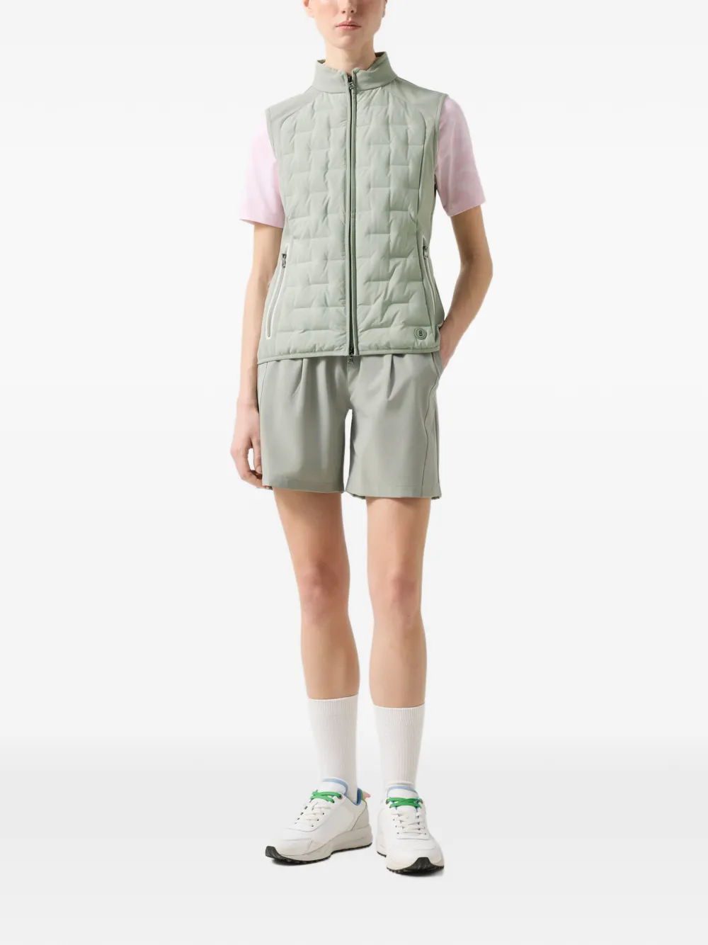 BOGNER Lina quilted gilet Groen