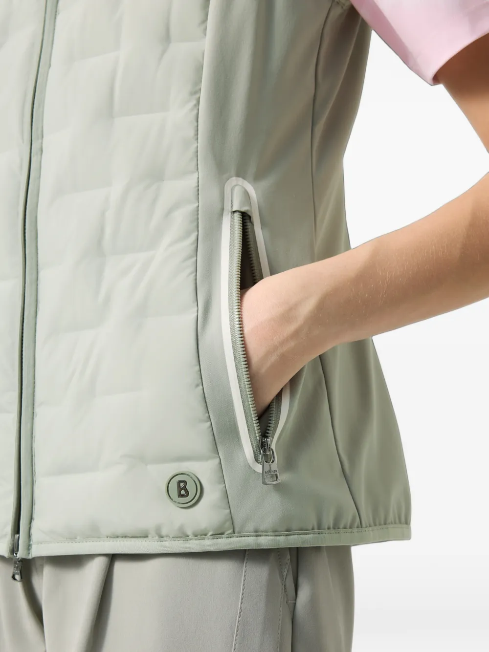 BOGNER Lina quilted gilet Groen