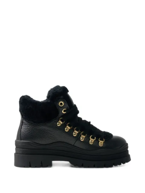 BOGNER Arosa shearling-trim leather boots