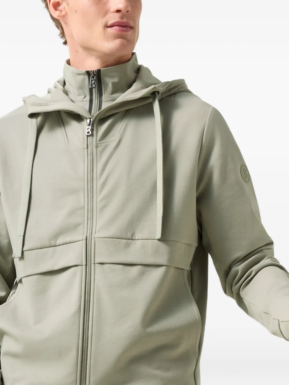 BOGNER Ernesto logo-detail hoodie Groen