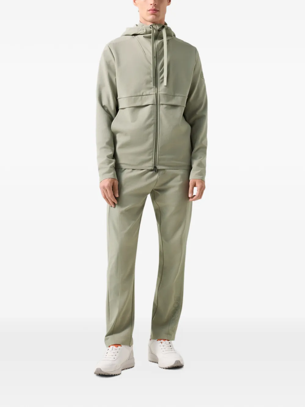BOGNER Ernesto logo-detail hoodie Groen