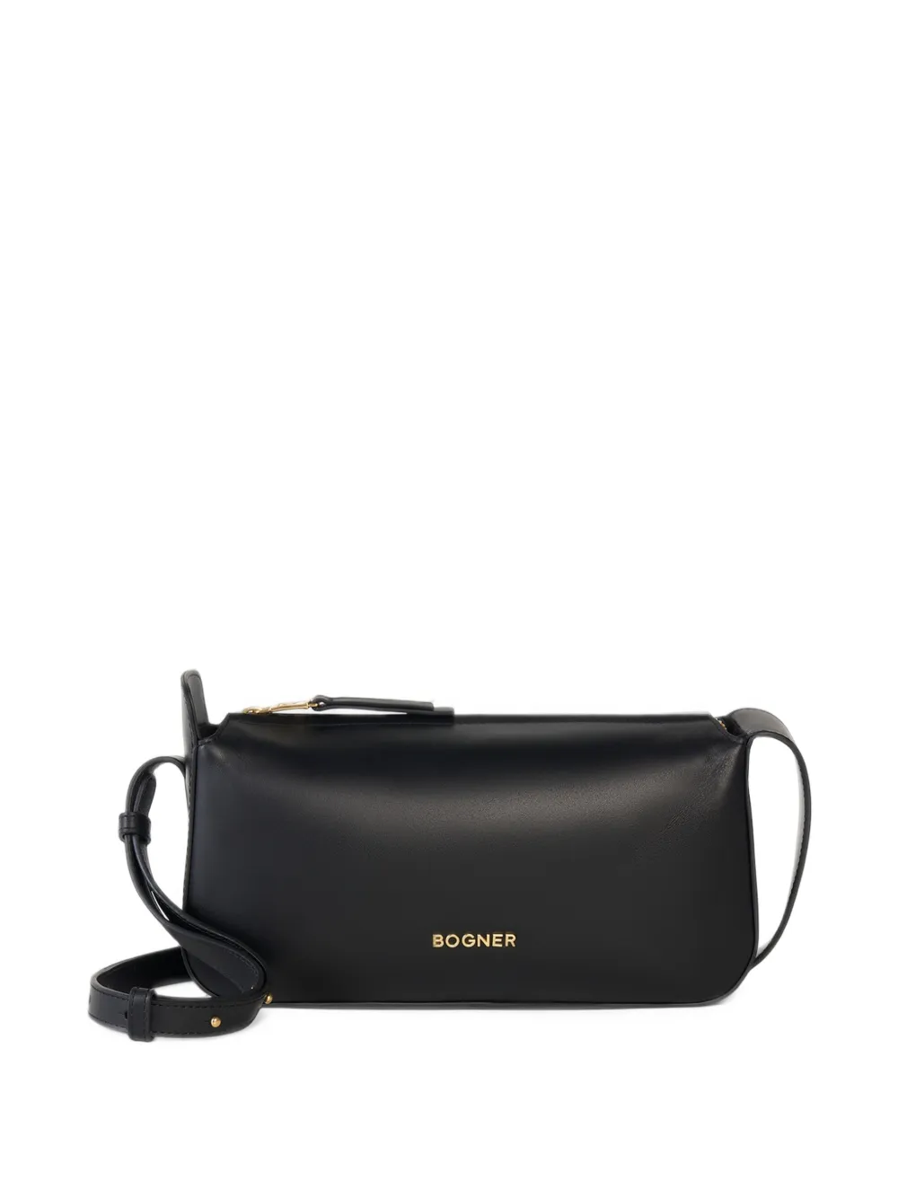 BOGNER Loges Grandes Yael leather shoulder bag Zwart