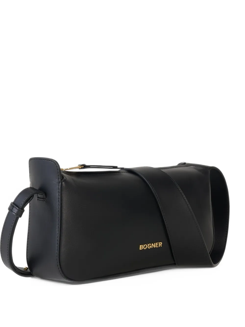 BOGNER Loges Grandes Yael leather shoulder bag Zwart