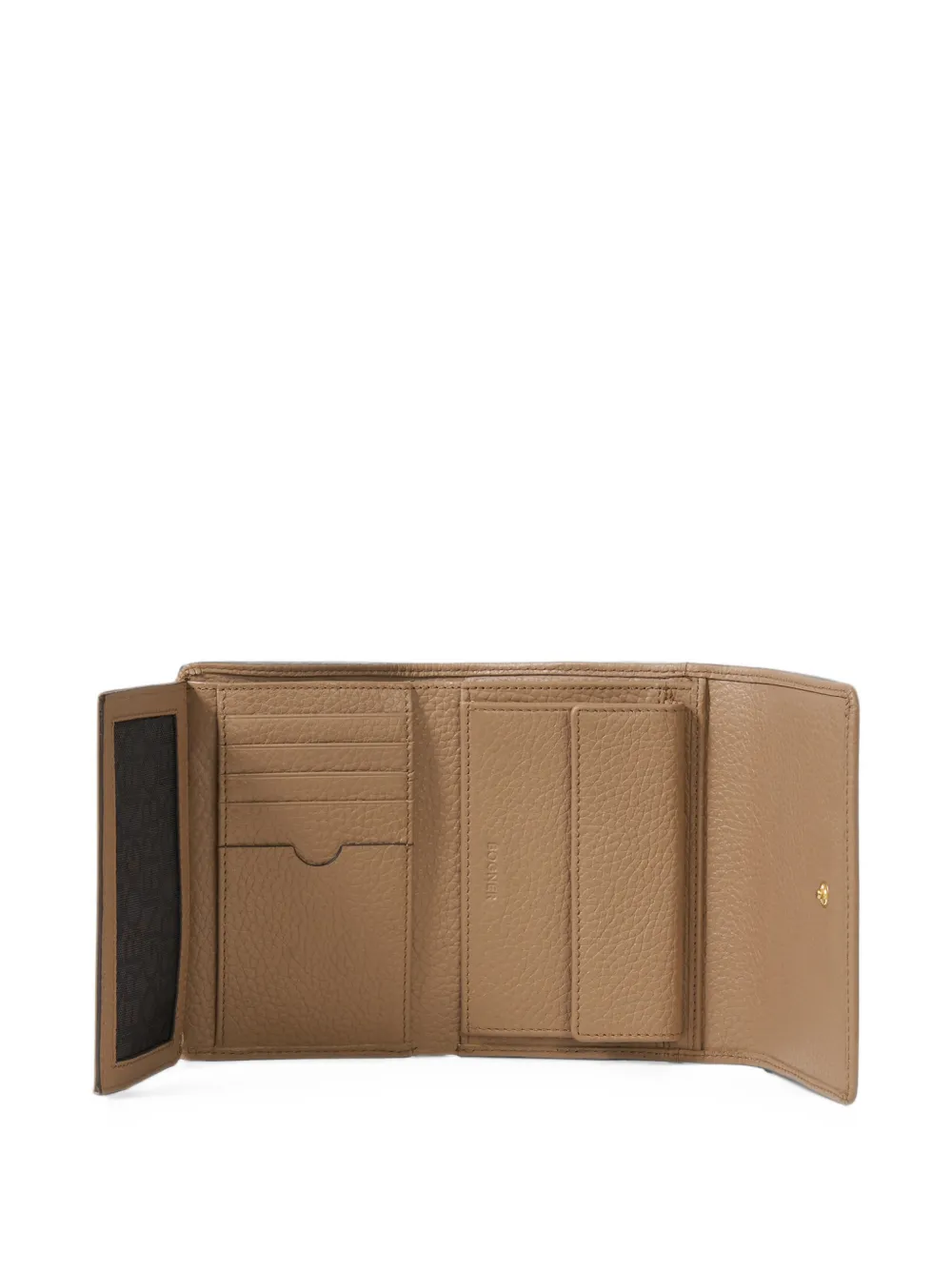 BOGNER Wallis Nena grained leather wallet Bruin