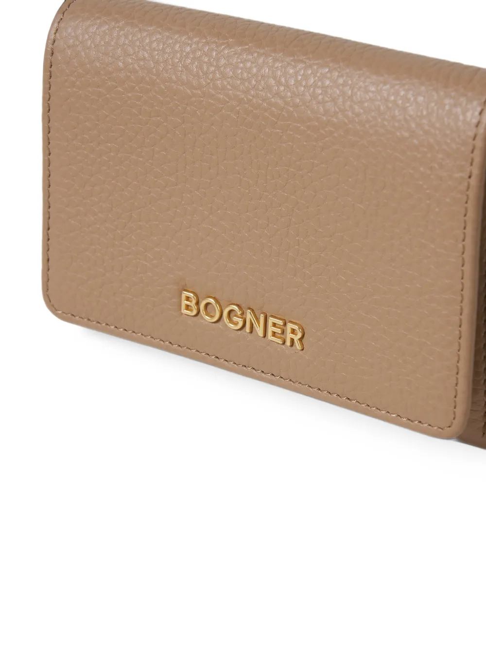 BOGNER Wallis Nena grained leather wallet Bruin