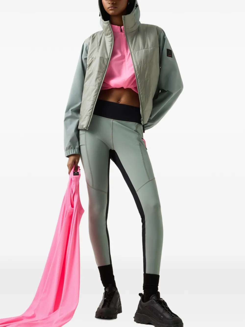 BOGNER FIRE+ICE Marta quilted hybrid jacket Groen