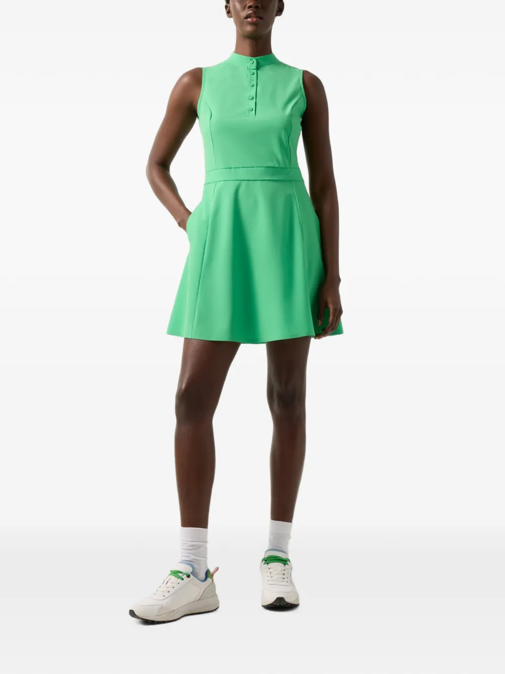 BOGNER Ilena button-placket mini dress Groen