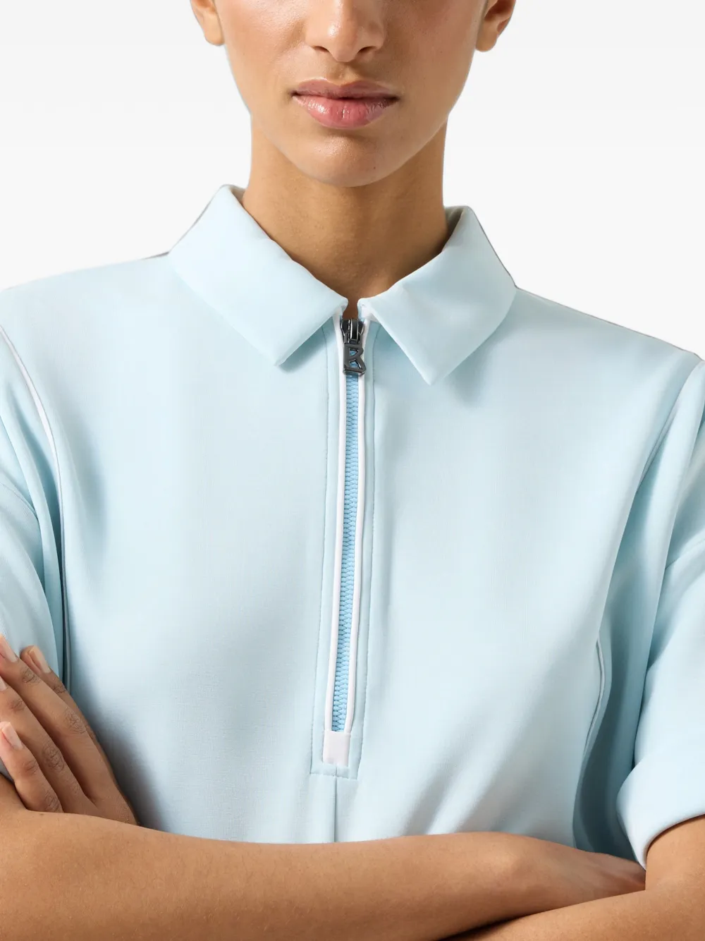 BOGNER Finya zip-neck polo top Blauw
