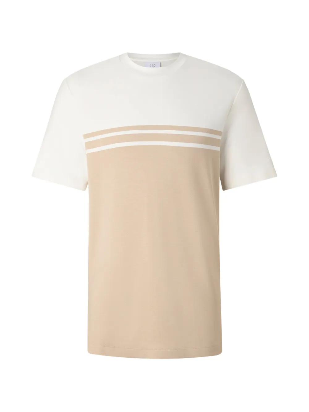 BOGNER Pete colour-block striped T-shirt Beige