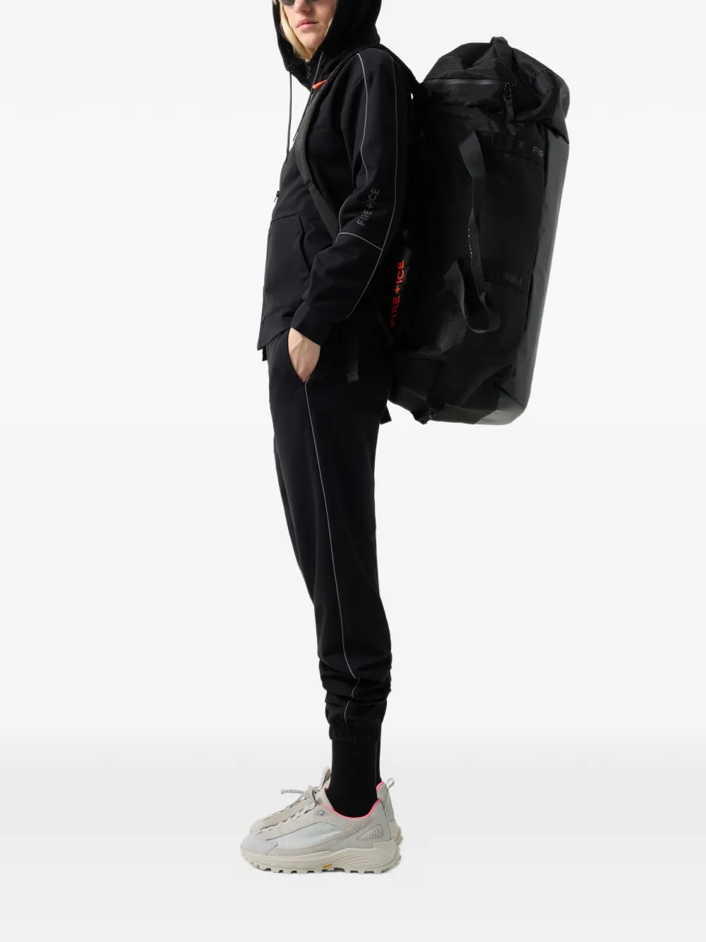 BOGNER FIRE+ICE Wilmi reflective-piping track pants Zwart