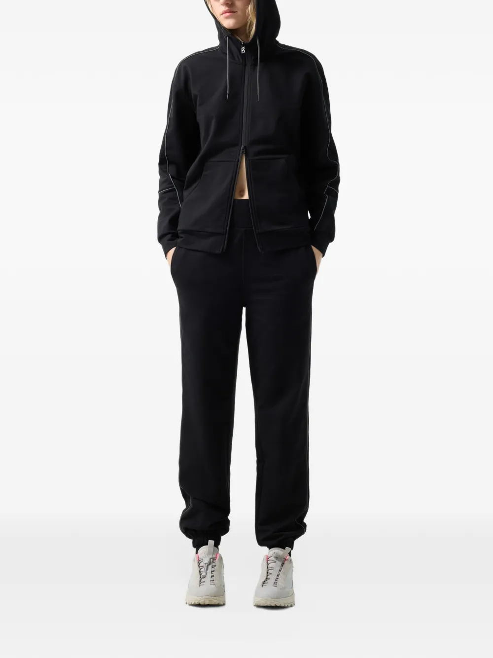 BOGNER FIRE+ICE Wilmi reflective-piping track pants Zwart