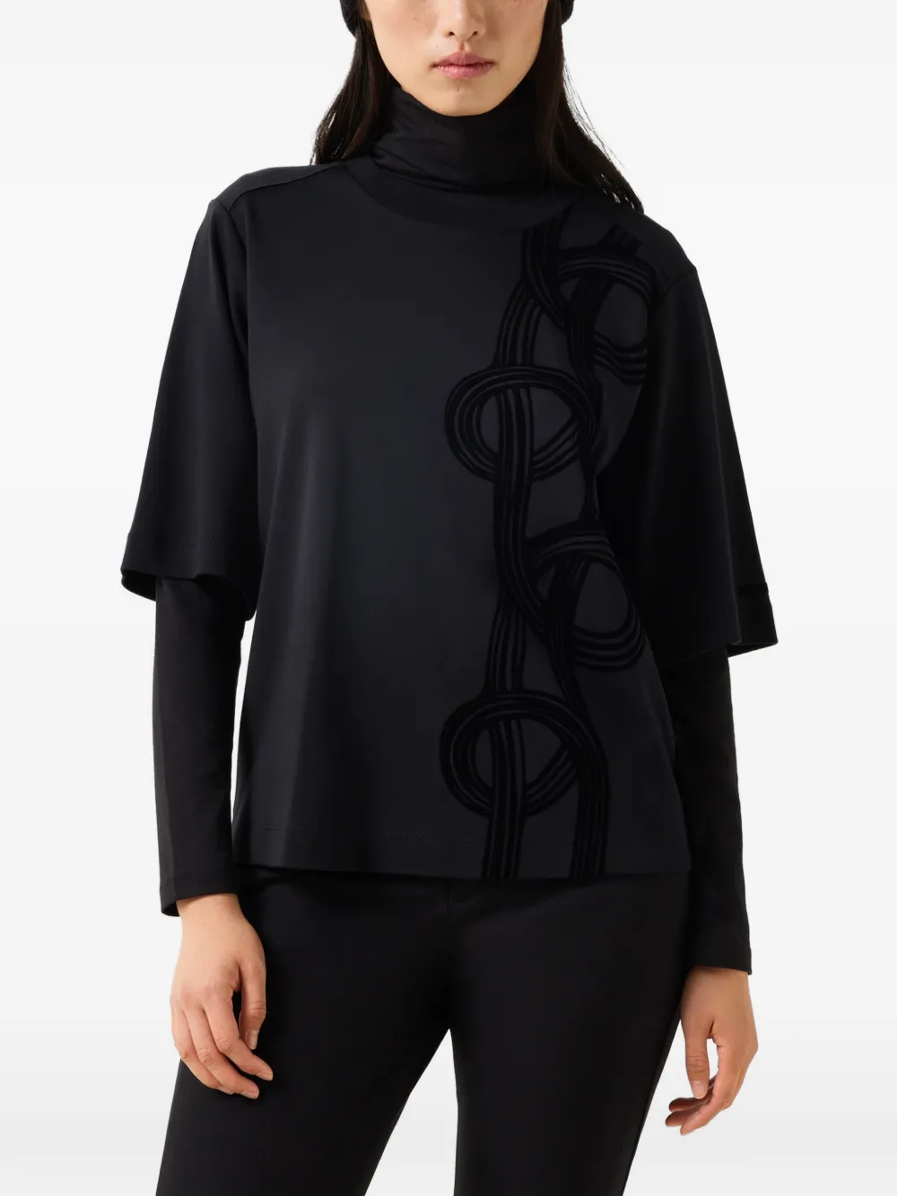 BOGNER Dorothy cotton T-shirt Zwart