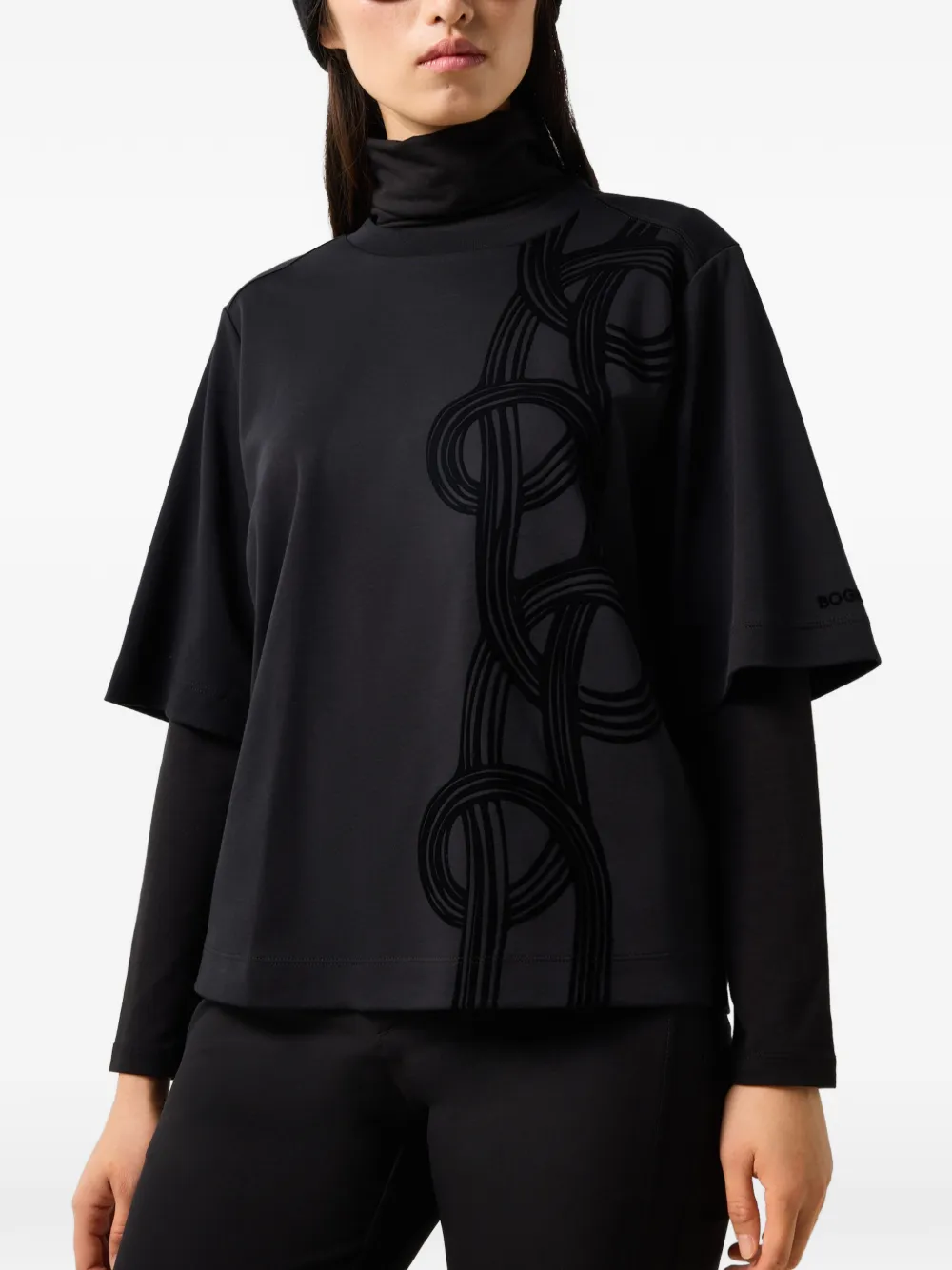 BOGNER Dorothy cotton T-shirt Zwart