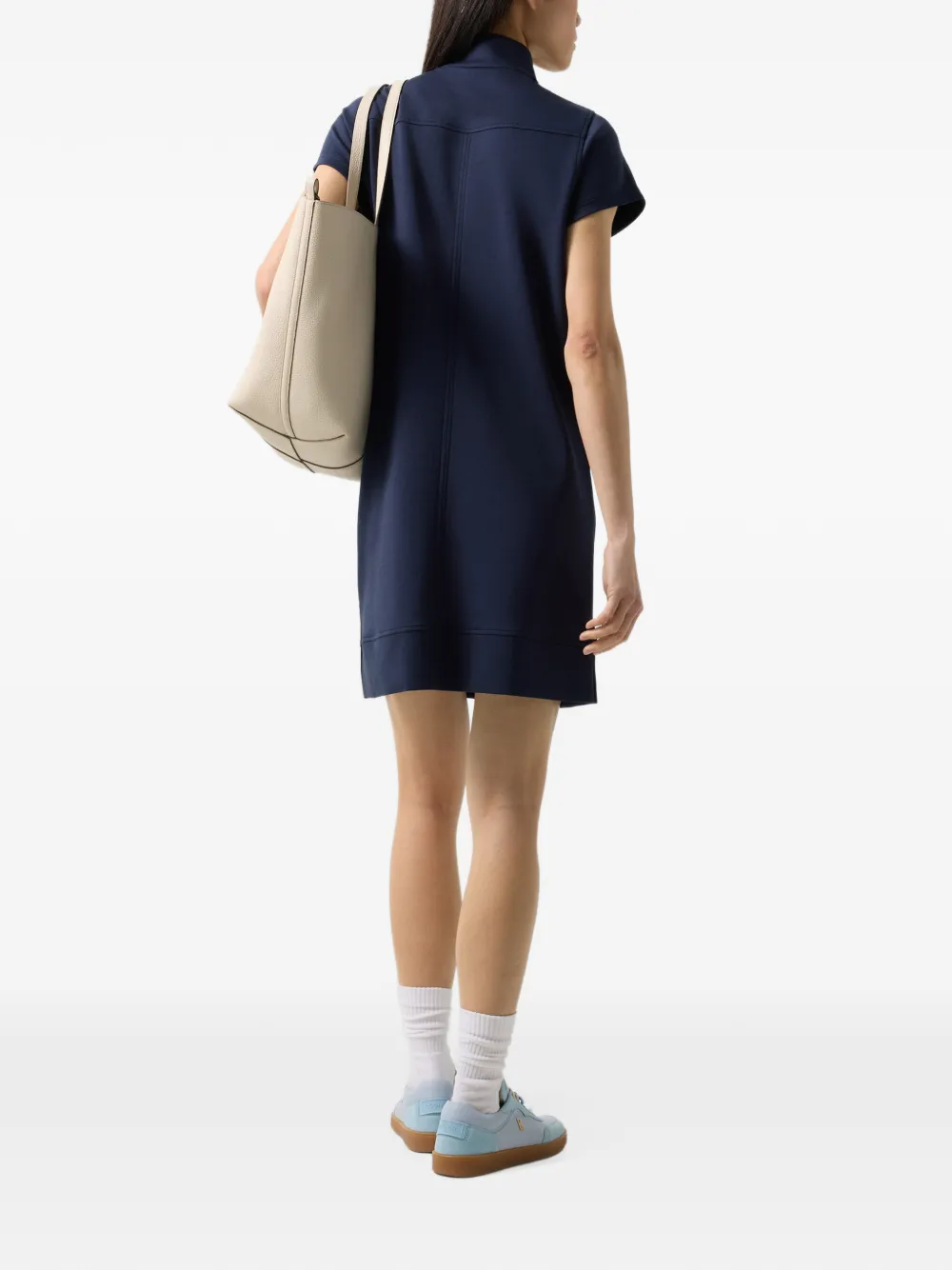 BOGNER Coleen zip-neck mini dress Blauw