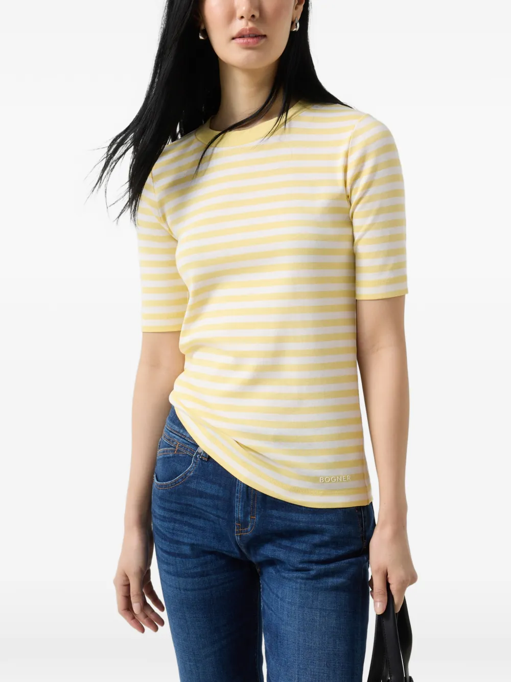 BOGNER Nikini striped T-shirt Geel