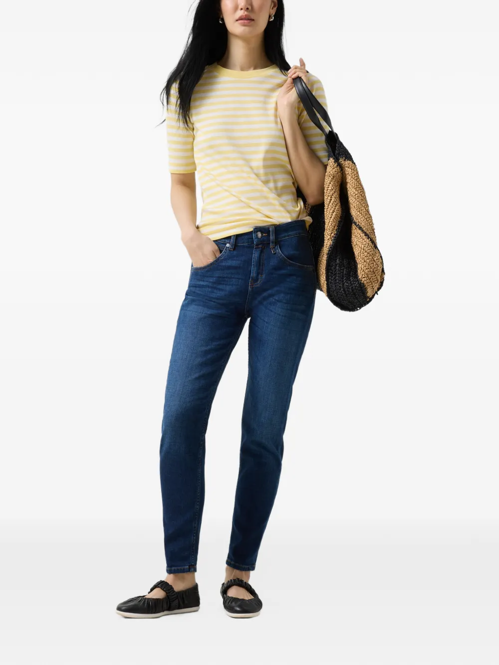 BOGNER Nikini striped T-shirt Geel