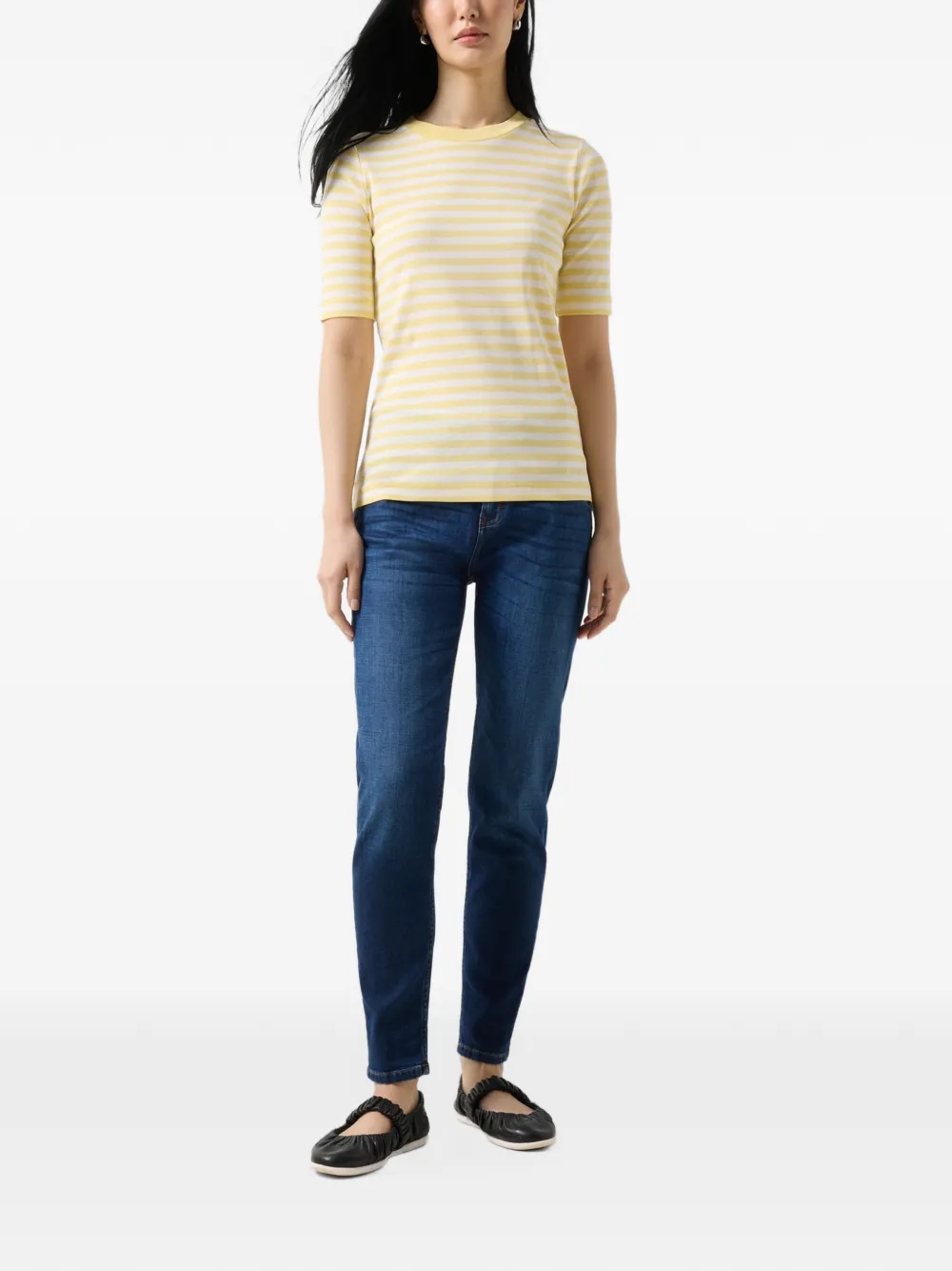 BOGNER Nikini striped T-shirt Geel