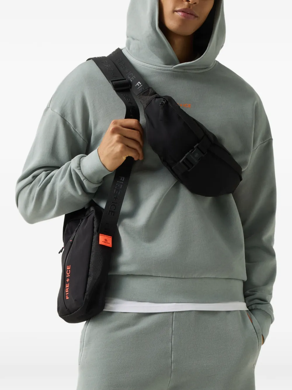 BOGNER FIRE+ICE Ilay logo-patch hoodie Groen