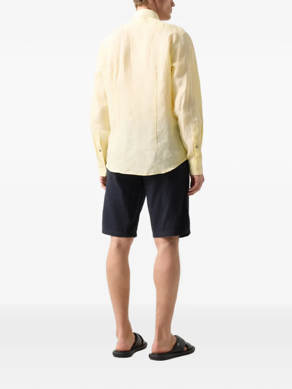 BOGNER Timi button-down linen shirt Geel