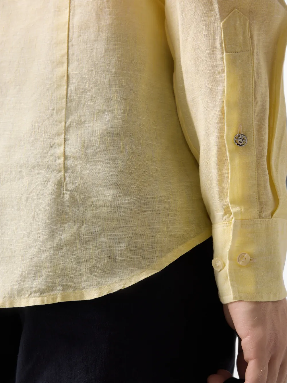 BOGNER Timi button-down linen shirt Geel